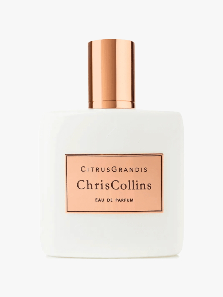 Chris Collins Citrus Grandis Eau de Parfum in branded component on a light gray background
