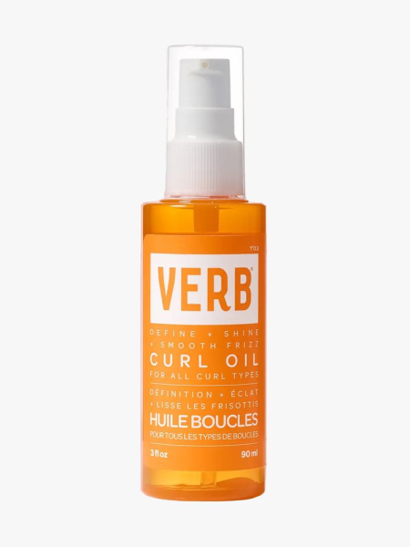 Verb Curl Oil in branded component on a light gray background