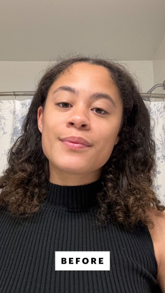 Image may contain Body Part Face Head Neck Person Adult Curly Hair and Hair
